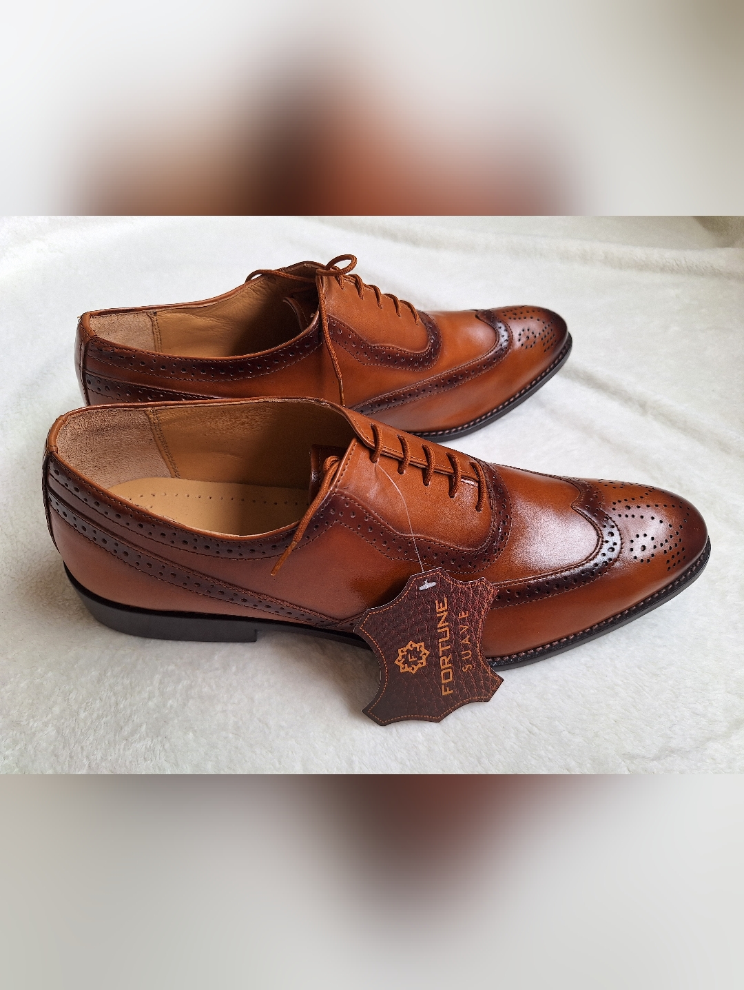 Nwt Liberty Fortune Men's Leather Wingtip Brogues Sz 13